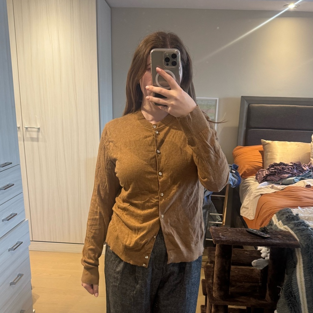 J. Crew Women's Tan Button Down Shirt